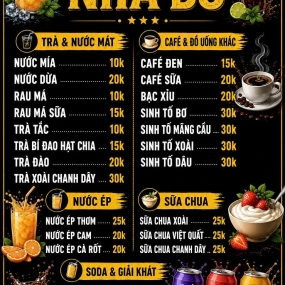 Bùng Nổ Doanh Thu Quán Đồ Uống: Thiết Kế Biển Hiệu & Menu Đứng Độc Đáo, Hút Mắt Từng Chi Tiết!